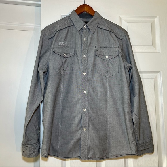 FLTR - Faith Loyalty Truth Respect Long Sleeve Button Up 100% Cotton - Picture 1 of 6